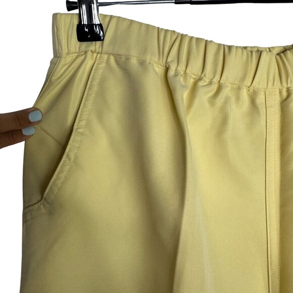 Vintage Line Two Butter Yellow Elastic Waist Stretchy Work Pants Size Large - Picture 2 of 7